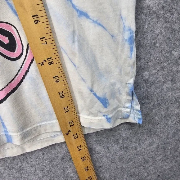 NIRVANA Tie Dye T Shirt Kids 14 White Blue Smiley Face Band Tee Grunge Y2K ZARA - Picture 5 of 8